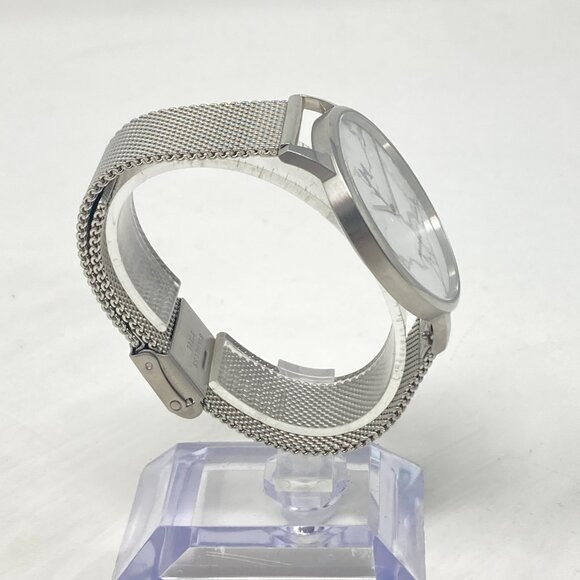 MVMT Watch Women 38mm Silver Tone Marble Dial Mesh Band New Battery main image 8